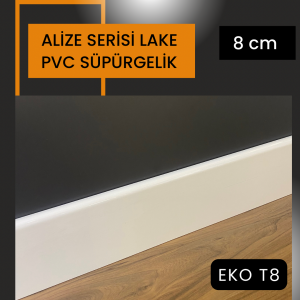 ALİZE SERİSİ SATEN BEYAZ PVC SÜPÜRGELİK PROFİLLERİ  KARYA K1